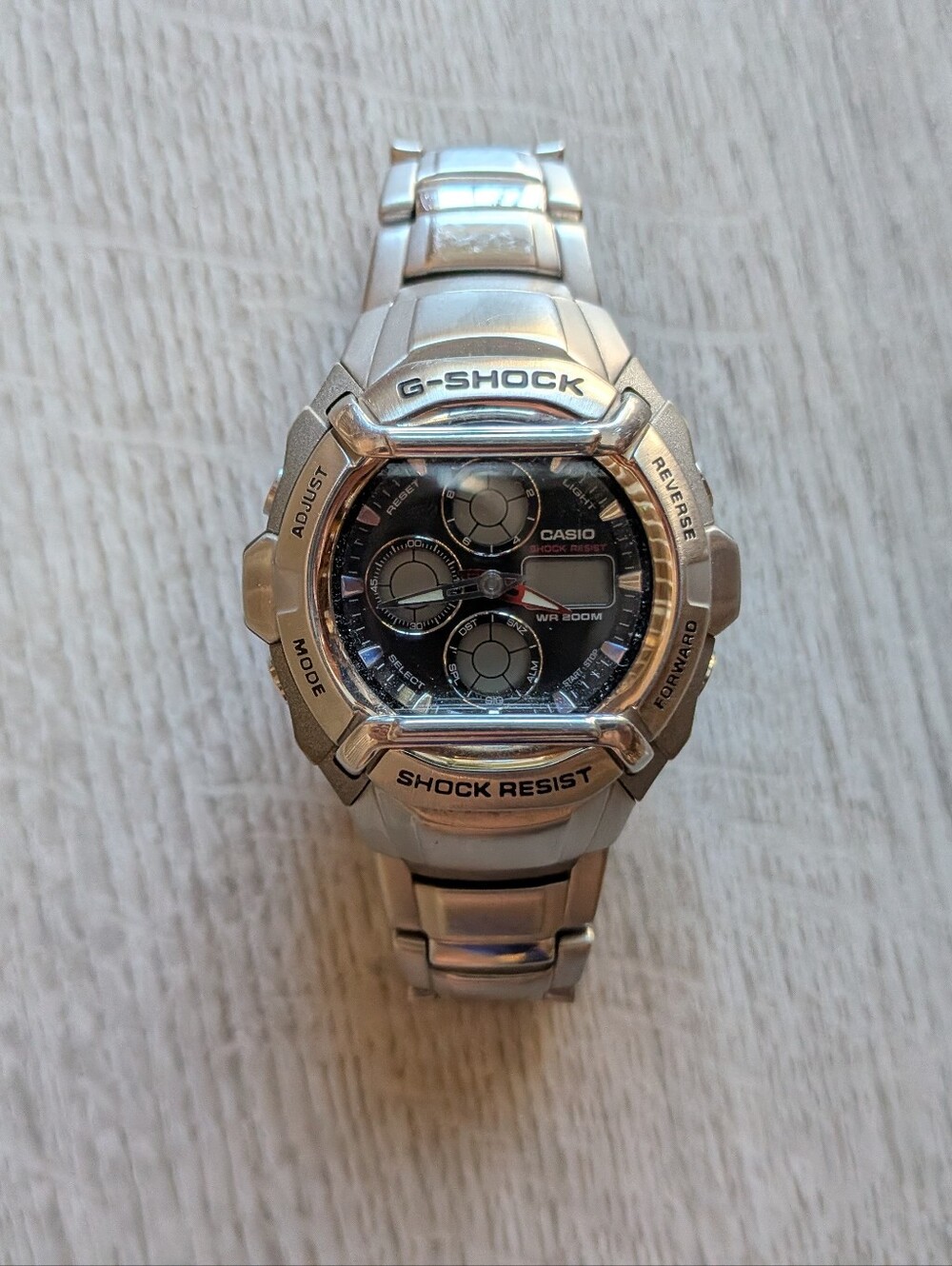 VTG G-SHOCK CASIO 511D ANA DIGI STAINLESS STEEL BRACELET MODULE 2738 book + box